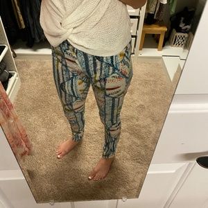 Rag & Bone Mid-Rise Blue Patterned Skinny Jeans